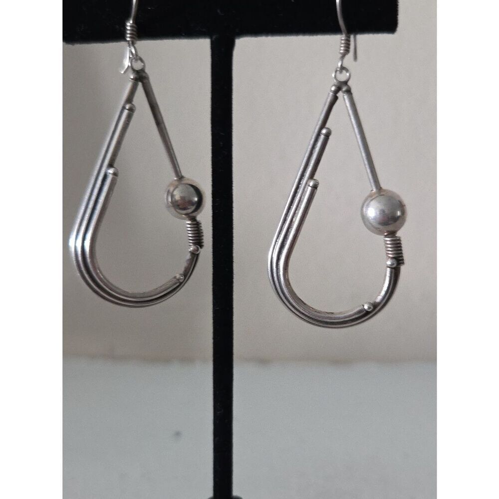 925 Sterling Silver Modernist Earrings